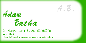 adam batha business card